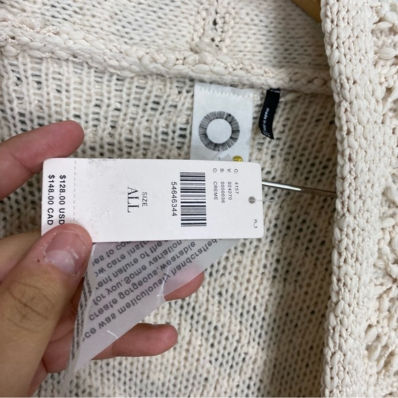 Anthropologie Akemi Kin Blanket Cardigan‎ Textured Fringe OS - Picture 4 of 6
